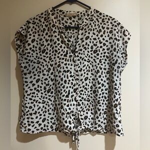 Leopard Print Button Down Shirt